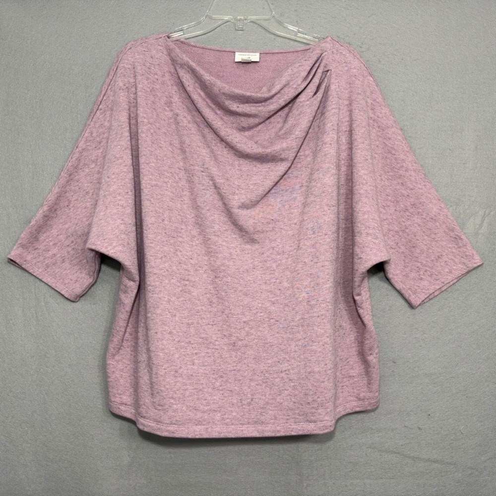 J.Jill Women's Pink Drape Neck Dolman Sleeve Knit‎ Top Size XL Relaxed Casual